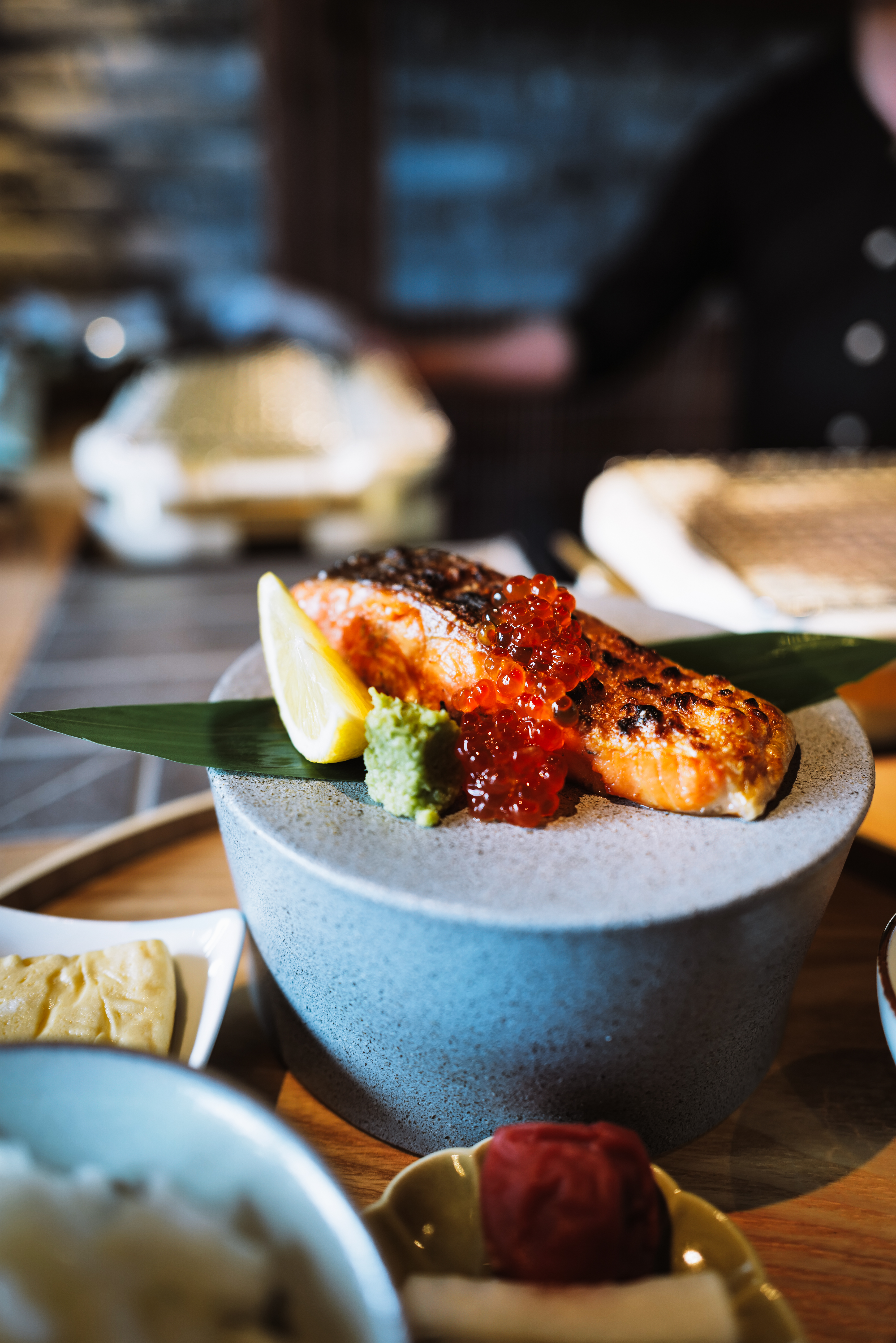 焼き魚 いくら Grilled fish Hiroshima breakfast